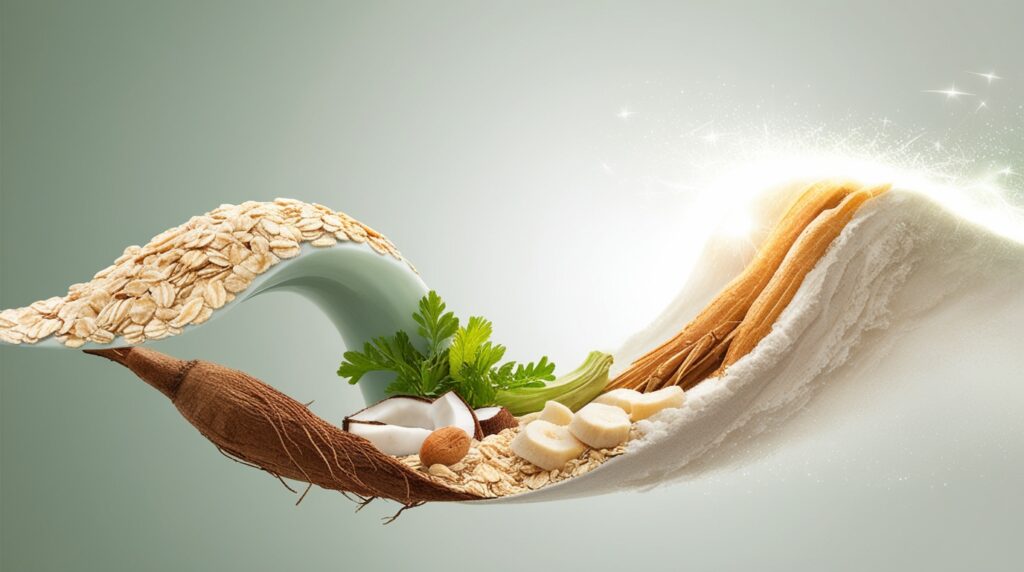 natural blend mix of ingredients