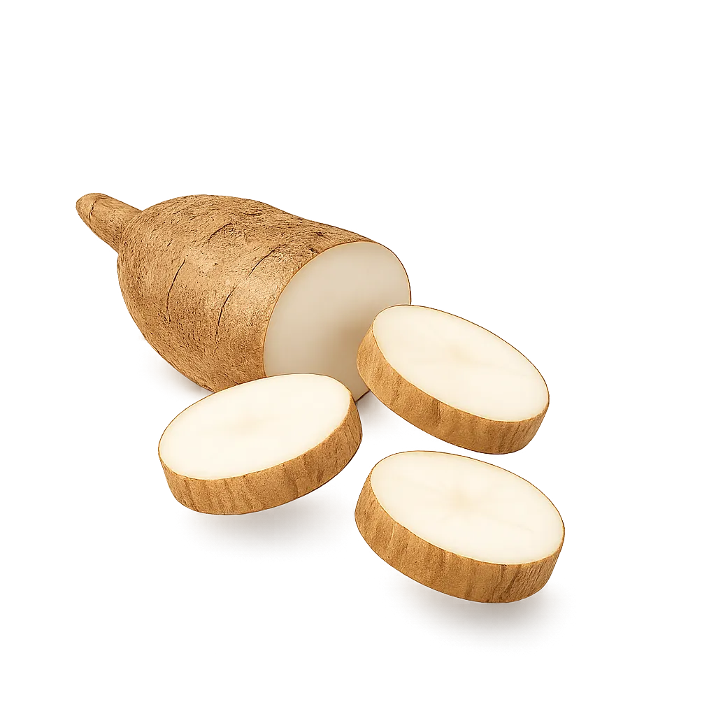 cassava slices, basic ingredient for our mixes